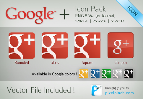 484x336 Red Google Plus Vector Icon Pack By Abhashthapa