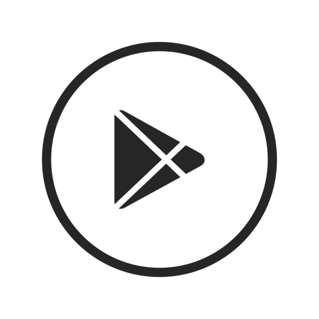 640x640 Google Play Icon, Google, Play, Black Png And Vector For Free Download