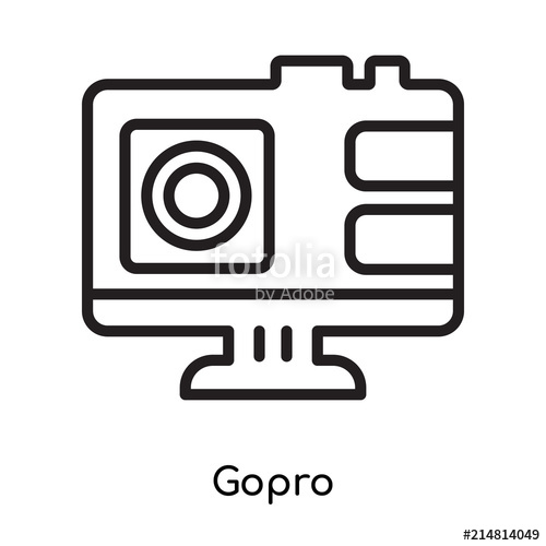 500x500 Gopro Icon Vector Sign And Symbol Isolated On White Background