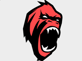 270x200 Free Gorilla Face Vector Graphics
