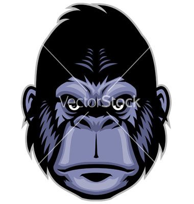 380x400 Gorilla Head Mascot Vector 1675261