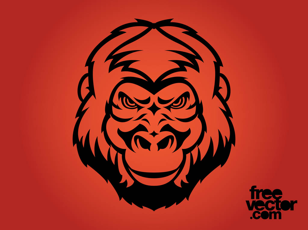 1024x765 Angry Gorilla Face Vector Art Amp Graphics