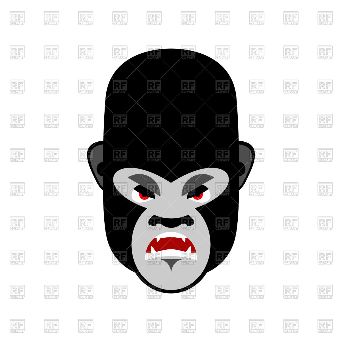 1200x1200 Angry Gorilla Head