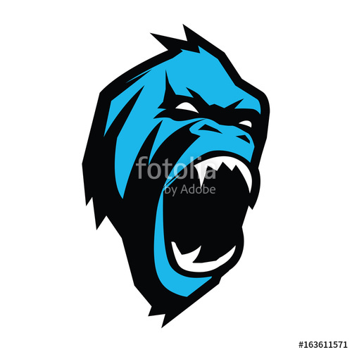 500x500 Gorilla Head Vector Logo Design. Stock Photo And Royalty Free