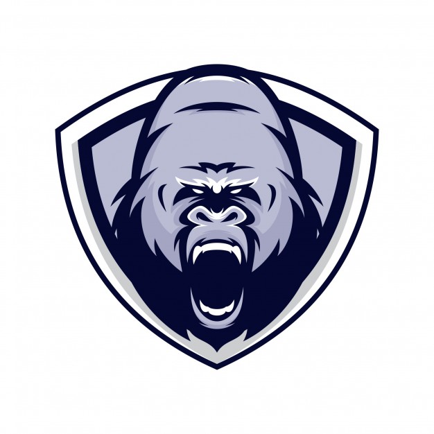 626x626 Gorilla Animal Sport Mascot Head Logo Vector Vector Premium Download