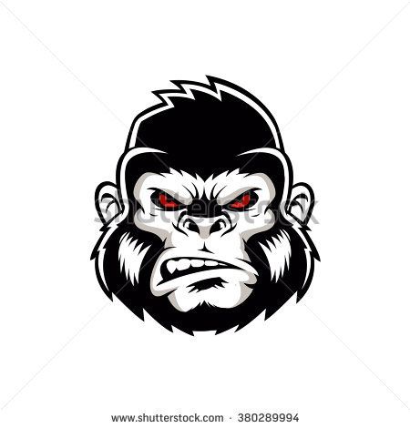 450x470 Gorilla Head Logo Vector Monkey Logos, Character