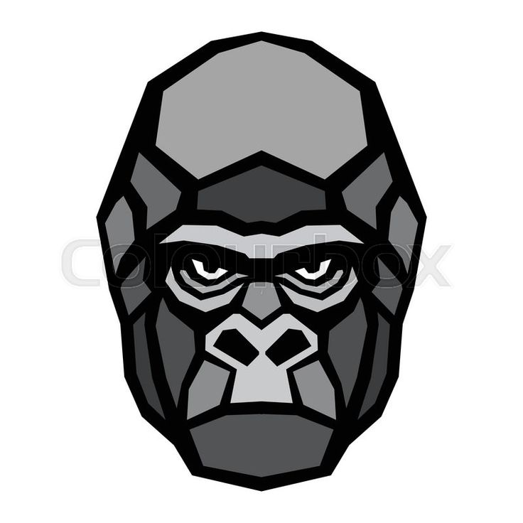 736x736 Symmetry Clipart Gorilla Head