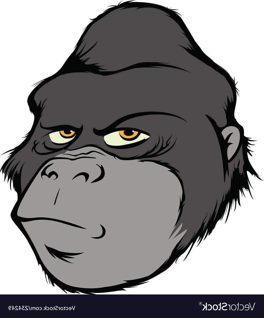897x1080 Best Free Gorilla Head Vector Design
