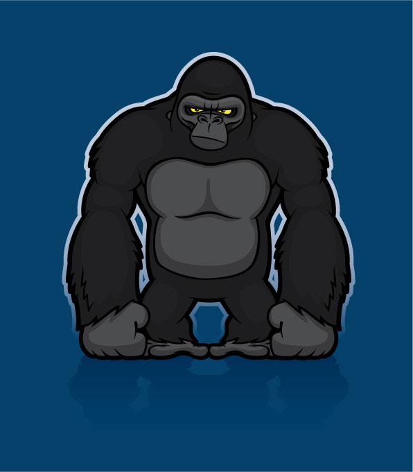 596x681 Gorilla Tubs Vector Illustrator Graphic Designer