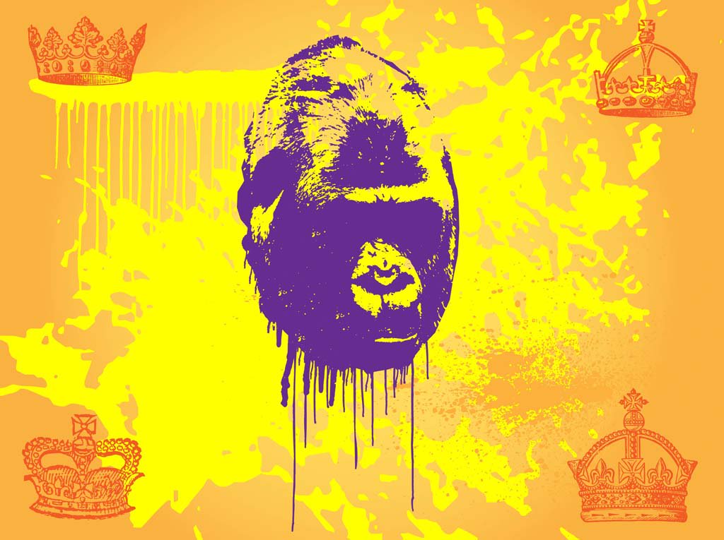 1024x765 Gorilla Vector Vector Art Amp Graphics