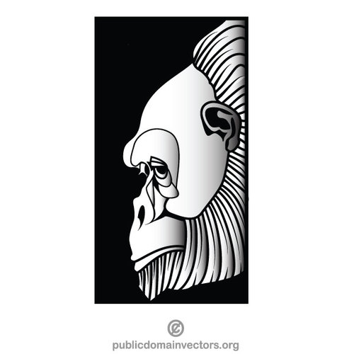 500x500 Gorilla Vector Illustration Public Domain Vectors