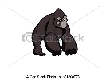 450x337 Gorilla Vector Illustration.
