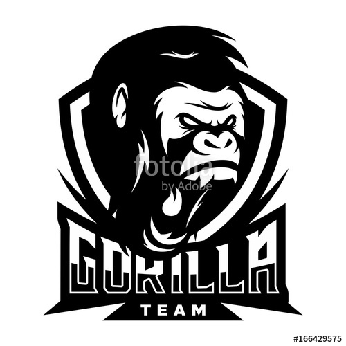 500x500 Strong Gorilla Vector Logo Illustration Stock Image And Royalty