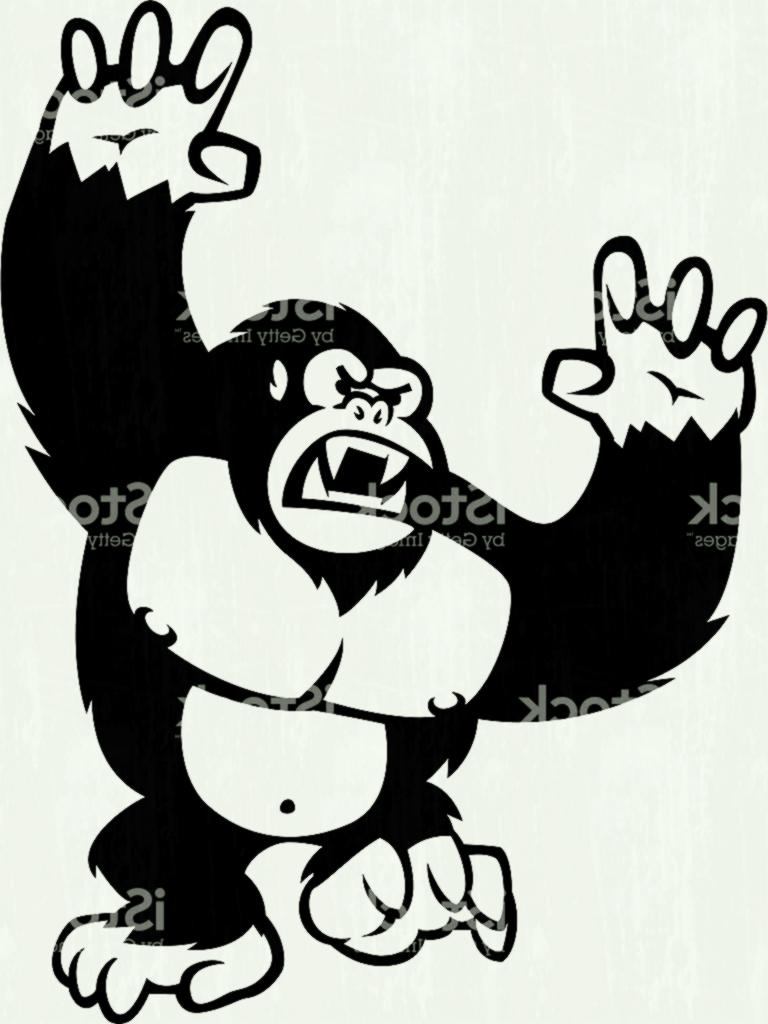 768x1024 Top Angry Gorilla Vector Library Art