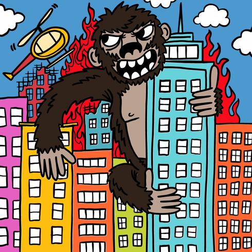 490x490 Giant Angry Gorilla Vector