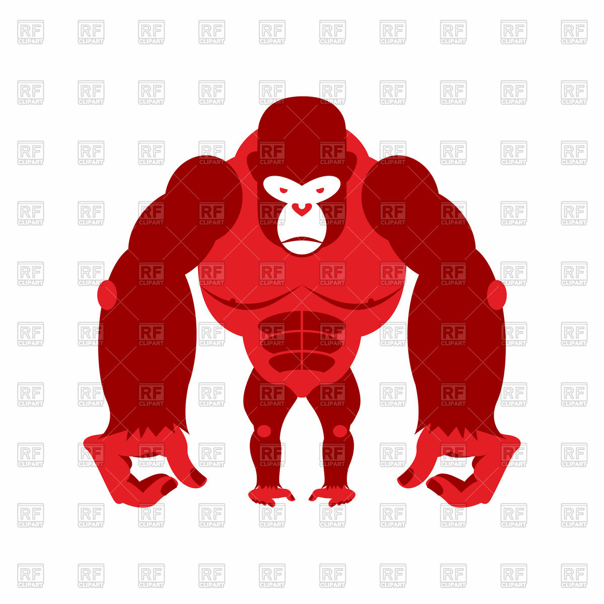 1200x1200 Red Gorilla Vector Image Vector Artwork Of Plants And Animals