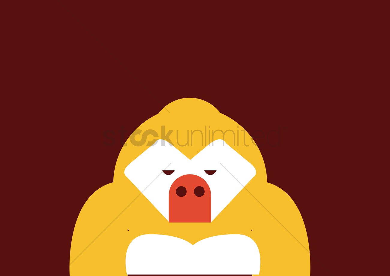 1300x919 Free Gorilla Vector Image