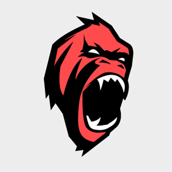 564x564 Intimidating Gorilla Mascot Vector Free Vector Download 201837