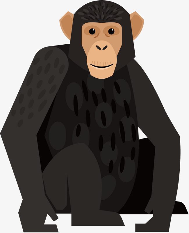 650x799 Black Cute Gorilla, Black, Gorilla, Vector Png And Vector For Free