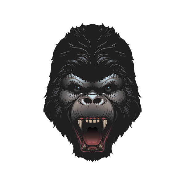 600x600 Collection Of Free Gorilla Vector Aggressive. Download On Ubisafe