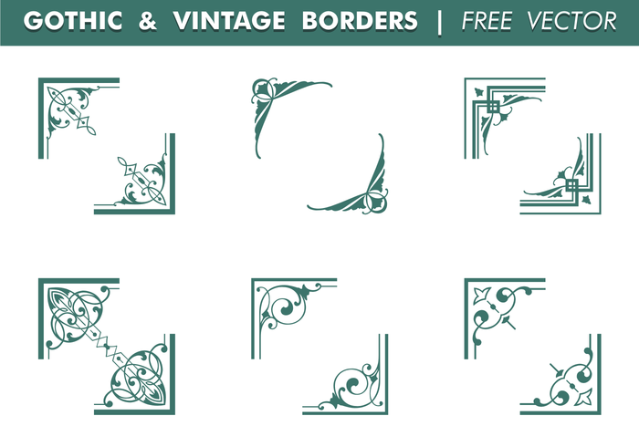 700x490 Gothic Amp Vintage Borders Vector