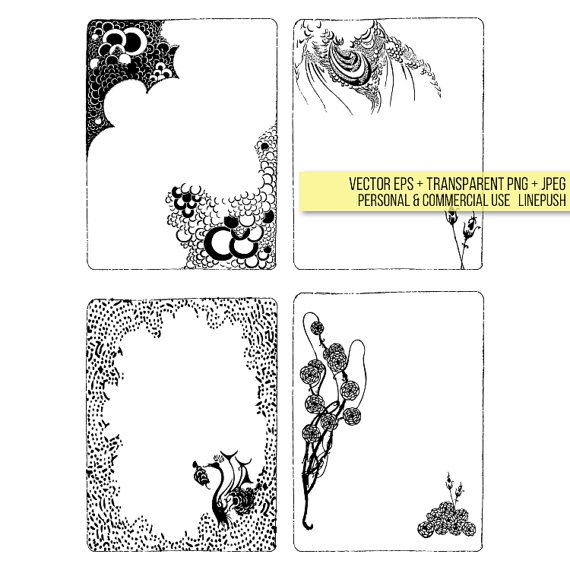 570x570 Gothic Frames. Borders, Art, Wedding Invitation. Aubrey Beardsley