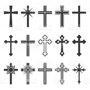 300x300 Silhouette Gothic Cross Vector Illustration Createmepink