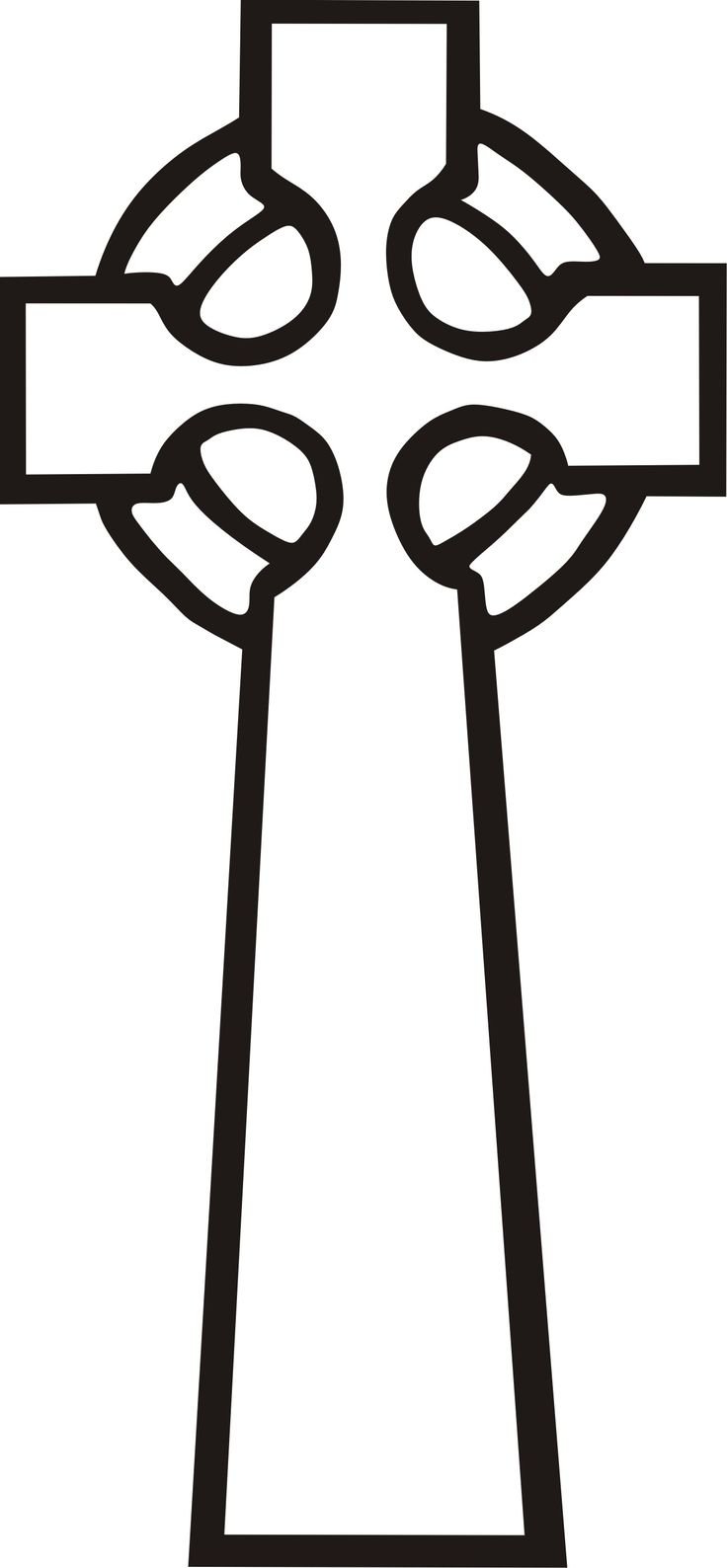 736x1588 Celt Clipart Gothic Cross 3142904