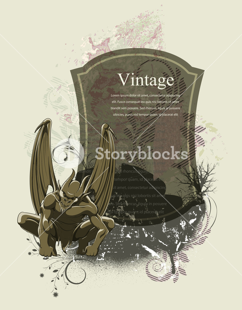 779x1000 Gothic Frame Vector Illustration Royalty Free Stock Image