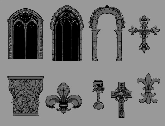 550x420 Gothic Vector Pack 2