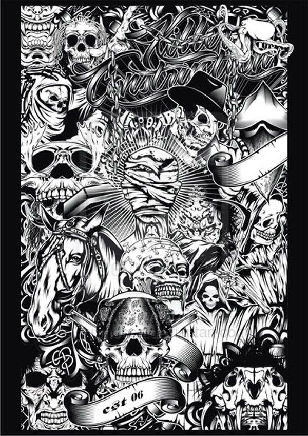 600x849 25 Awesome Gothic Vector Illustrations 25 Design Inspiration 25