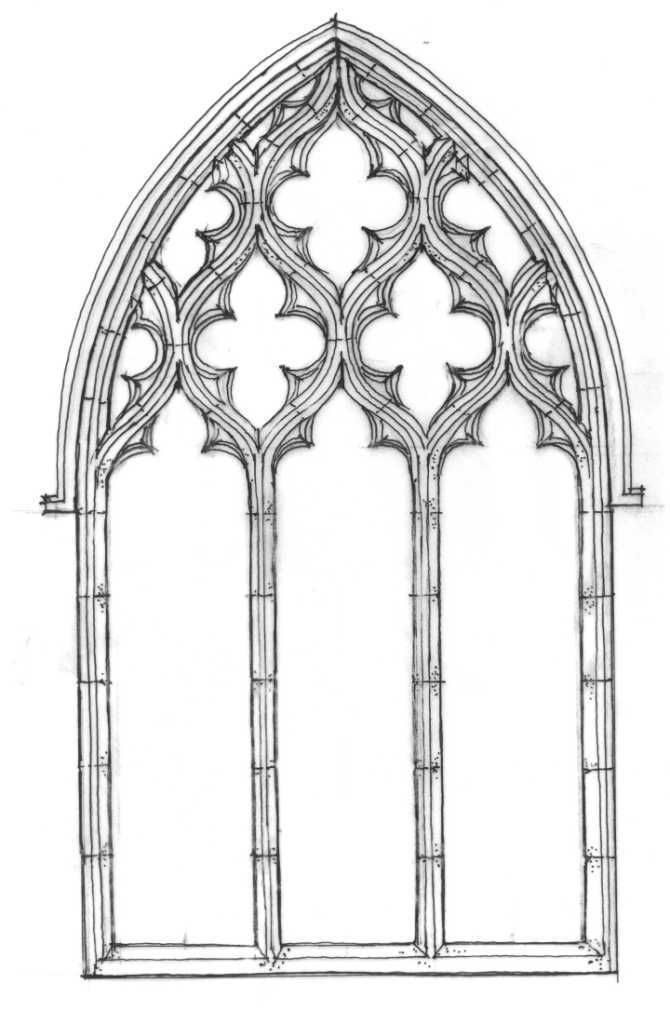 670x1024 Gothic Window Clipart