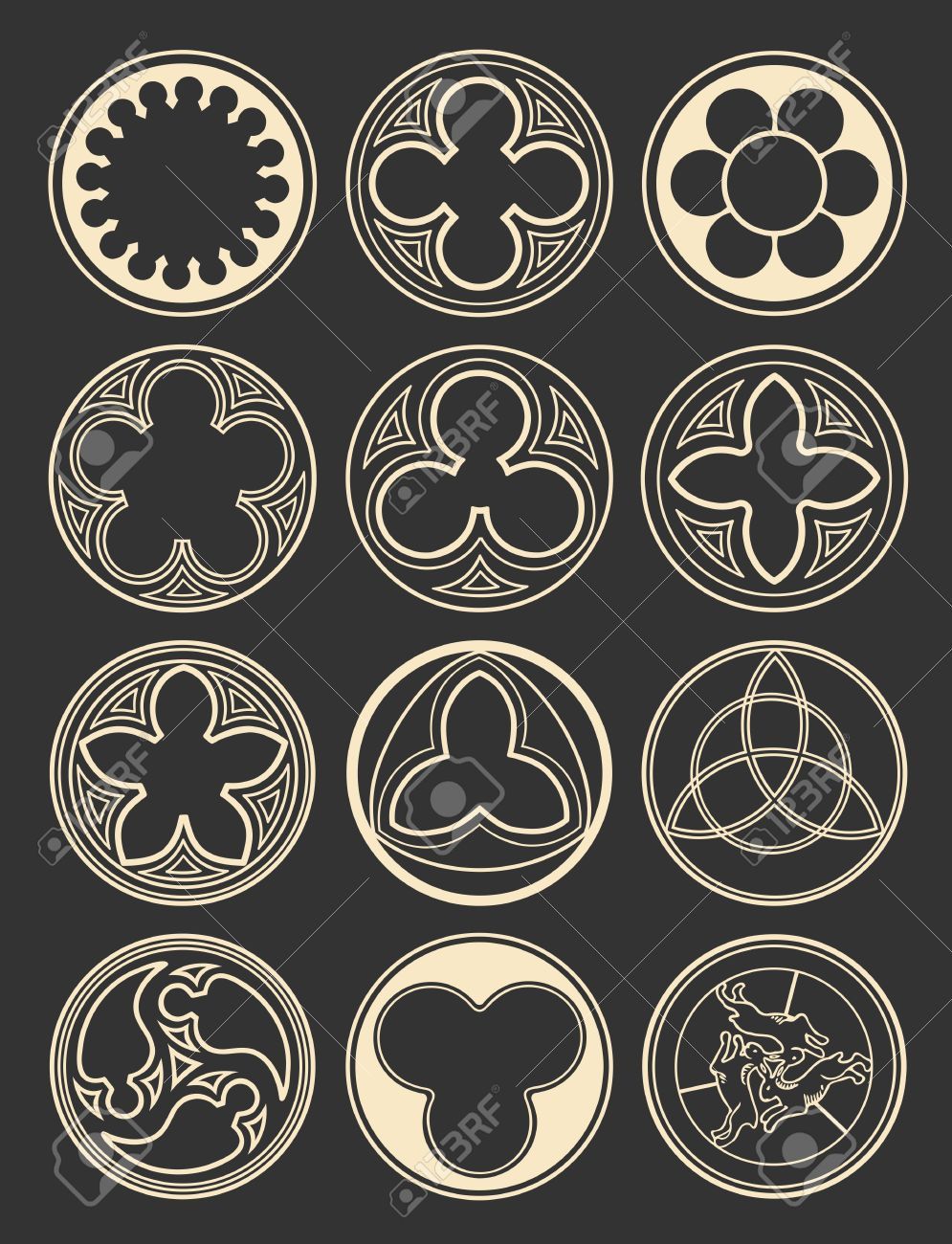 995x1300 Gothic Window Vector