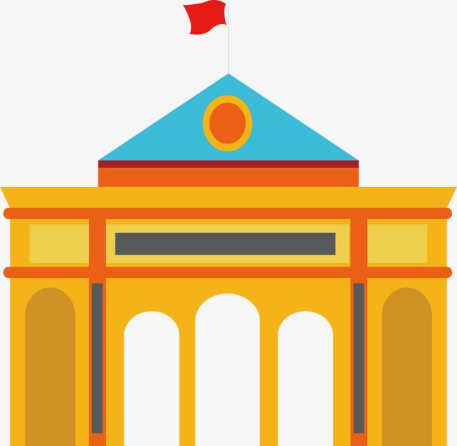 650x634 Government Building Flat Vector, Building Vector, Flat, Government