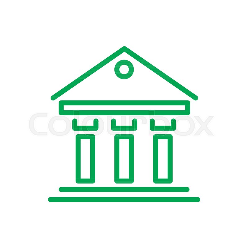 800x800 Greek Building Infographic That Signifies Government Or Justice