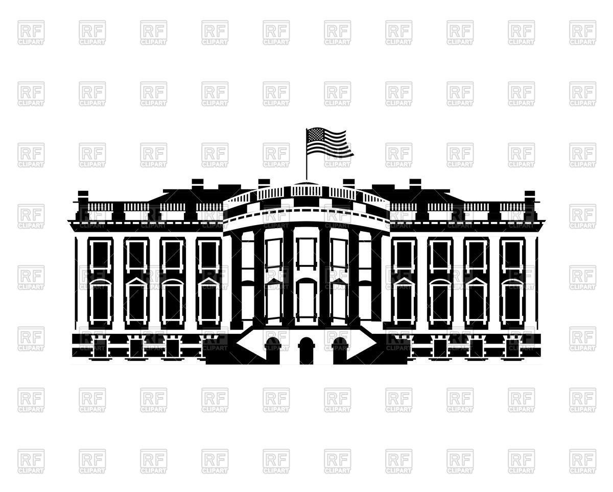 1200x964 Us White House Icon. American Government. Vector Image Vector