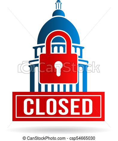 394x470 Usa Government Shutdown. Vector Illustration. Usa Government