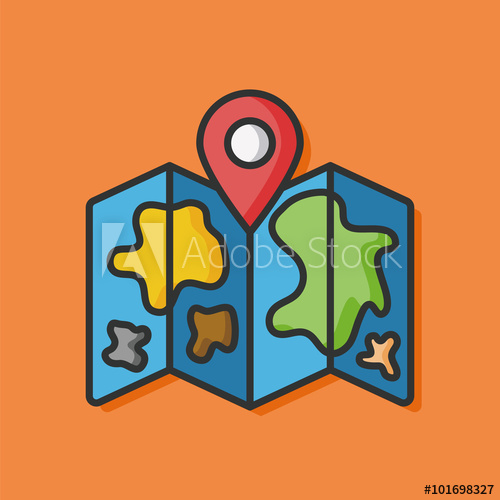 500x500 Gps Map Vector Icon