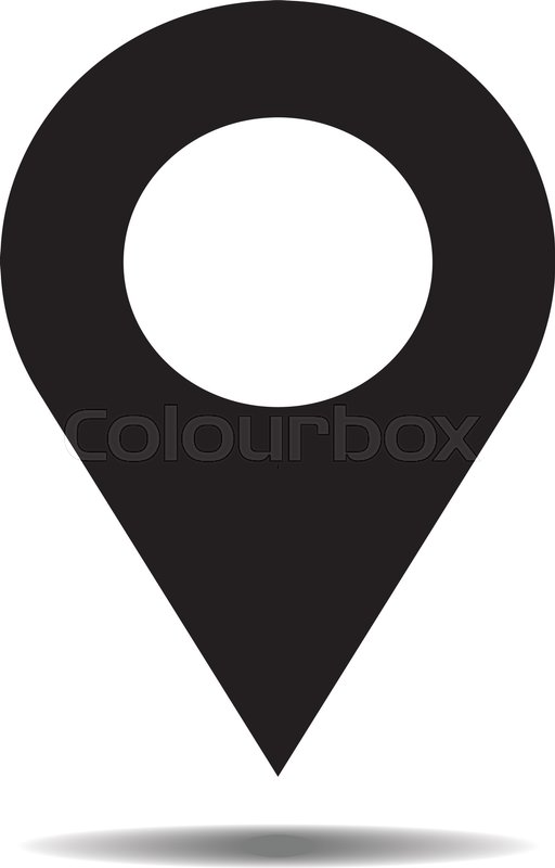 512x800 Location Icon Vector. Pin Sign Isolated On White Background