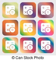 180x195 Calculator Sign Icon. Bookkeeping Symbol . Nine Buttons With