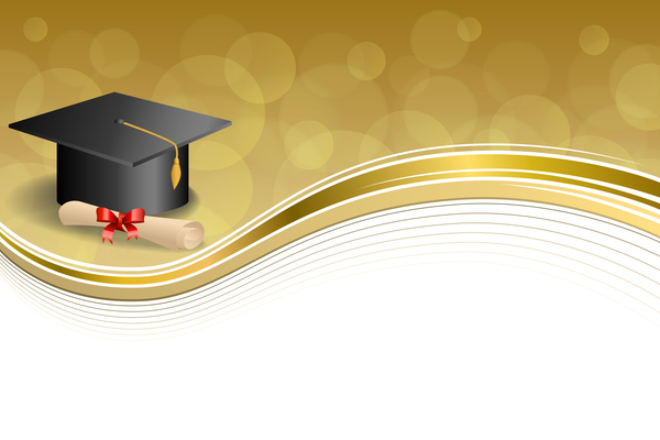 600x400 Education Diploma With Graduation Cap And Abstract Background