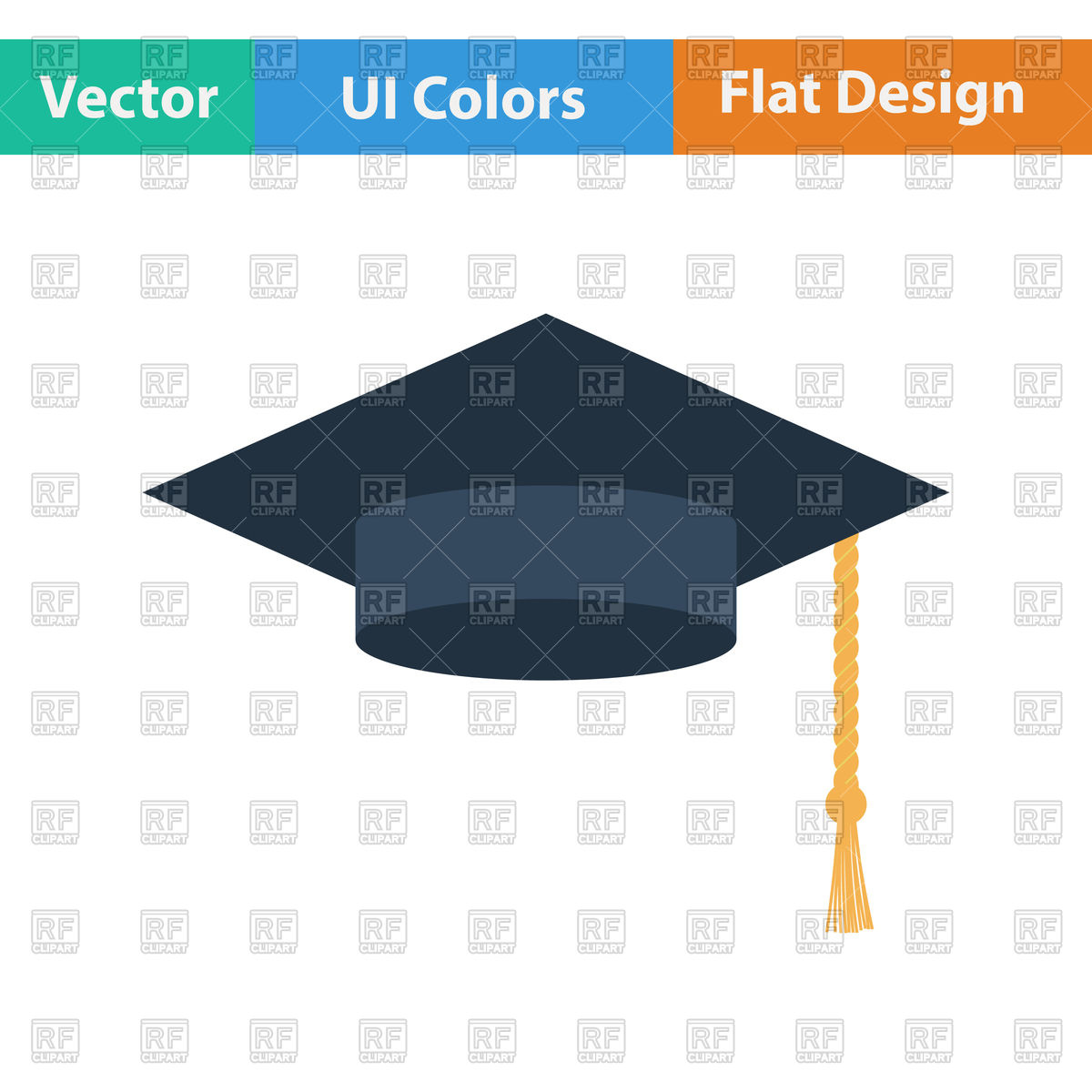 1200x1200 Graduation Cap Vector Image Vector Artwork Of Signs, Symbols