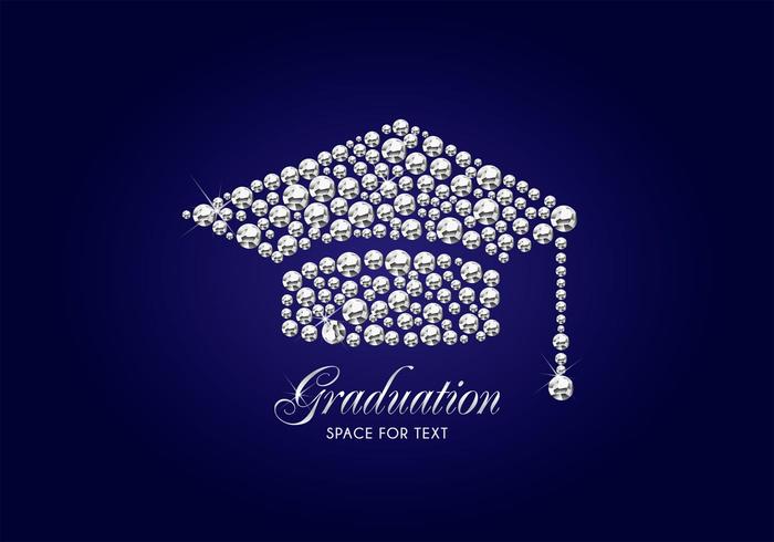700x490 Diamond Graduation Cap Vector Background