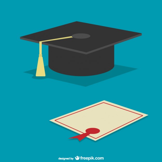 626x626 Graduation Cap And Diploma Vector Free Download