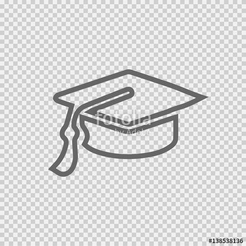 500x500 Graduation Cap Vector Icon Eps 10 On Transparent Background