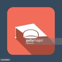 200x200 Graduation Cap Vector Icon Stock Vectors