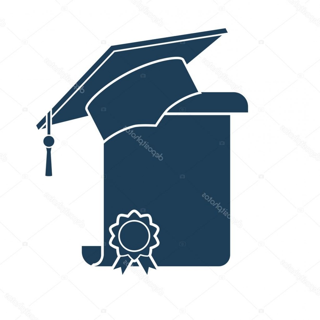 1228x1228 Stock Illustration Icon Graduation Cap And Diploma Lazttweet