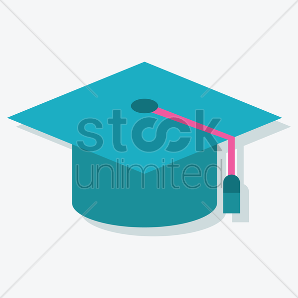 600x600 Free A Graduation Cap Vector Image