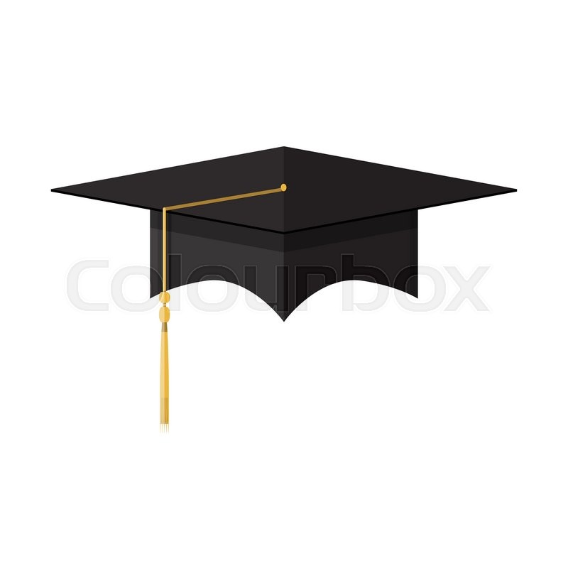 800x800 Academic Graduation Cap. Student Hat. Vector Illustration In Flat