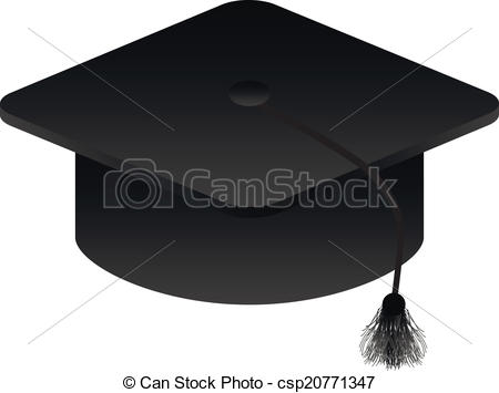 450x355 Graduation Cap Icon On White Background. Vector Illustration.